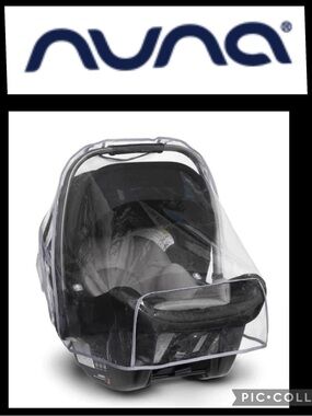 Nuna Pipa Infant Car Seat Rain Cover  with cinch tote bag. New Condition!